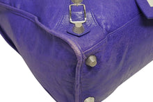 Load image into Gallery viewer, BALENCIAGA バレンシアガ Giant City ジャイアント シティ 2WAYバッグ 177287 レザー パープル シルバー金具 美品 中古 4b011367