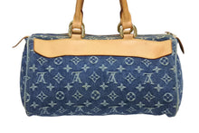Load image into Gallery viewer, LOUIS VUITTON ルイヴィトン ネオスピーディ ハンドバッグ M95019 モノグラム デニム インディゴブルー ゴールド金具 美品 中古 4b011374