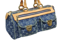 Load image into Gallery viewer, LOUIS VUITTON ルイヴィトン ネオスピーディ ハンドバッグ M95019 モノグラム デニム インディゴブルー ゴールド金具 美品 中古 4b011374