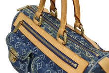 Load image into Gallery viewer, LOUIS VUITTON ルイヴィトン ネオスピーディ ハンドバッグ M95019 モノグラム デニム インディゴブルー ゴールド金具 美品 中古 4b011374