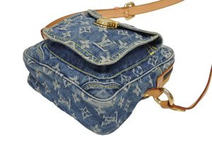 LOUIS VUITTON ルイヴィトン カメラ バッグ ショルダーバッグ M95348 モノグラム デニム インディゴブルー ゴールド金具 美品 中古 4b011377