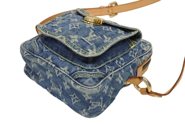 LOUIS VUITTON ルイヴィトン カメラ バッグ ショルダーバッグ M95348 モノグラム デニム インディゴブルー ゴールド金具 美品 中古 4b011377