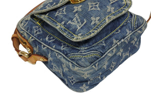 LOUIS VUITTON ルイヴィトン カメラ バッグ ショルダーバッグ M95348 モノグラム デニム インディゴブルー ゴールド金具 美品 中古 4b011377