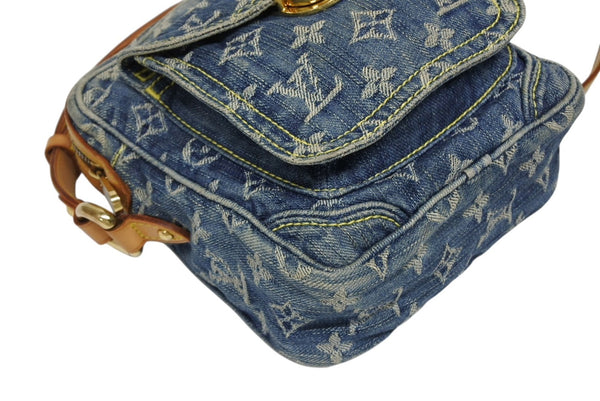 LOUIS VUITTON ルイヴィトン カメラ バッグ ショルダーバッグ M95348 モノグラム デニム インディゴブルー ゴールド金具 美品 中古 4b011377