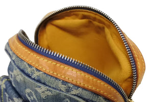 LOUIS VUITTON ルイヴィトン カメラ バッグ ショルダーバッグ M95348 モノグラム デニム インディゴブルー ゴールド金具 美品 中古 4b011377