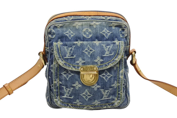 LOUIS VUITTON ルイヴィトン カメラ バッグ ショルダーバッグ M95348 モノグラム デニム インディゴブルー ゴールド金具 美品 中古 4b011377