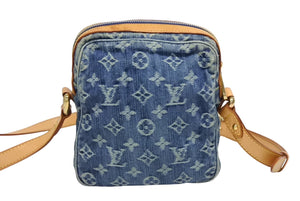 LOUIS VUITTON ルイヴィトン カメラ バッグ ショルダーバッグ M95348 モノグラム デニム インディゴブルー ゴールド金具 美品 中古 4b011377