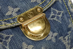 LOUIS VUITTON ルイヴィトン カメラ バッグ ショルダーバッグ M95348 モノグラム デニム インディゴブルー ゴールド金具 美品 中古 4b011377