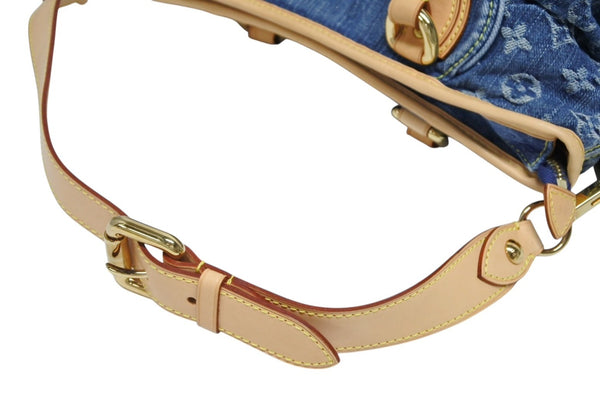 新品同様 LOUIS VUITTON ルイヴィトン ネオカヴィMM ハンドバッグ M95349 2WAY モノグラム デニム ゴールド金具 美品 中古 4b011378