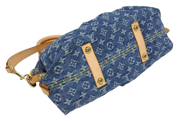 新品同様 LOUIS VUITTON ルイヴィトン ネオカヴィMM ハンドバッグ M95349 2WAY モノグラム デニム ゴールド金具 美品 中古 4b011378