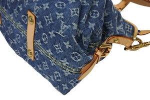 新品同様 LOUIS VUITTON ルイヴィトン ネオカヴィMM ハンドバッグ M95349 2WAY モノグラム デニム ゴールド金具 美品 中古 4b011378