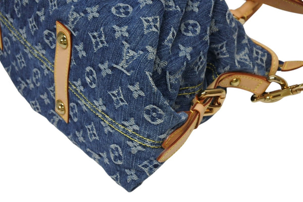 新品同様 LOUIS VUITTON ルイヴィトン ネオカヴィMM ハンドバッグ M95349 2WAY モノグラム デニム ゴールド金具 美品 中古 4b011378