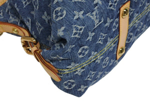 新品同様 LOUIS VUITTON ルイヴィトン ネオカヴィMM ハンドバッグ M95349 2WAY モノグラム デニム ゴールド金具 美品 中古 4b011378