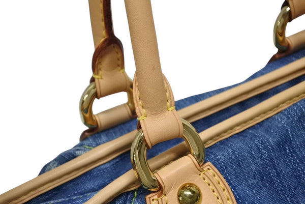 新品同様 LOUIS VUITTON ルイヴィトン ネオカヴィMM ハンドバッグ M95349 2WAY モノグラム デニム ゴールド金具 美品 中古 4b011378