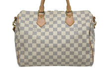 画像をギャラリービューアに読み込む, LOUIS VUITTON ルイヴィトン スピーディバンドリエール30 N41373 ダミエアズールキャンバス ホワイト ブラウン 美品 中古 4b011379