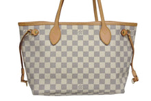 Load image into Gallery viewer, 新品同様品 LOUIS VUITTON ルイヴィトン ダミエアズール ネヴァーフル PM ハンドバッグ N40605 ホワイト レザー キャンバス ゴールド金具 中古 4b011400