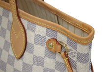 Load image into Gallery viewer, 新品同様品 LOUIS VUITTON ルイヴィトン ダミエアズール ネヴァーフル PM ハンドバッグ N40605 ホワイト レザー キャンバス ゴールド金具 中古 4b011400