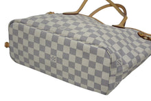 Load image into Gallery viewer, 新品同様品 LOUIS VUITTON ルイヴィトン ダミエアズール ネヴァーフル PM ハンドバッグ N40605 ホワイト レザー キャンバス ゴールド金具 中古 4b011400
