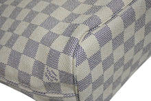 Load image into Gallery viewer, 新品同様品 LOUIS VUITTON ルイヴィトン ダミエアズール ネヴァーフル PM ハンドバッグ N40605 ホワイト レザー キャンバス ゴールド金具 中古 4b011400