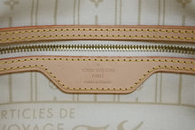 Load image into Gallery viewer, 新品同様品 LOUIS VUITTON ルイヴィトン ダミエアズール ネヴァーフル PM ハンドバッグ N40605 ホワイト レザー キャンバス ゴールド金具 中古 4b011400