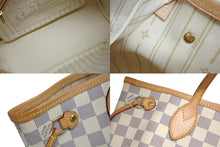 Load image into Gallery viewer, 新品同様品 LOUIS VUITTON ルイヴィトン ダミエアズール ネヴァーフル PM ハンドバッグ N40605 ホワイト レザー キャンバス ゴールド金具 中古 4b011400