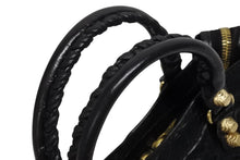 Load image into Gallery viewer, 極美品 BALENCIAGA バレンシアガ ハンドバッグ ジャイアントミニシティ ショルダーバッグ ブラック ラムスキン 309544 ゴールド金具 中古 4b011365