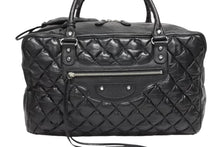 Load image into Gallery viewer, BALENCIAGA バレンシアガ ハンドバッグ マトラッセ シティ ブラック レザー 168032 シルバー金具 美品 中古 4b011387