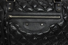 Load image into Gallery viewer, BALENCIAGA バレンシアガ ハンドバッグ マトラッセ シティ ブラック レザー 168032 シルバー金具 美品 中古 4b011387
