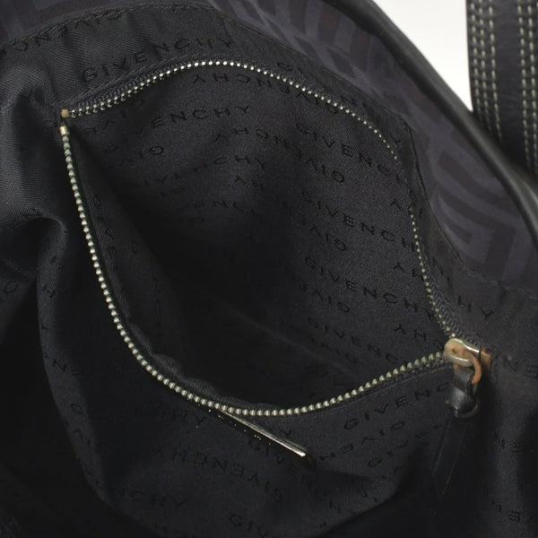 極美品 Givenchy ジバンシー ４Gロゴ ナイロン 2WAY トートバッグ SI0063 ブラウン ナイロン レザー シルバー金具 中古 4b011395