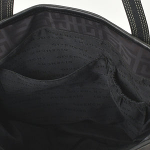 極美品 Givenchy ジバンシー ４Gロゴ ナイロン 2WAY トートバッグ SI0063 ブラウン ナイロン レザー シルバー金具 中古 4b011395