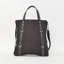 Load image into Gallery viewer, 極美品 Givenchy ジバンシー ４Gロゴ ナイロン 2WAY トートバッグ SI0063 ブラウン ナイロン レザー シルバー金具 中古 4b011395