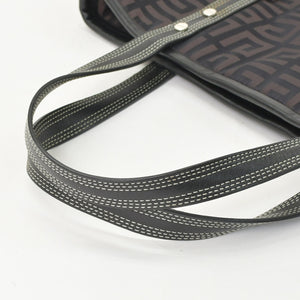 極美品 Givenchy ジバンシー ４Gロゴ ナイロン 2WAY トートバッグ SI0063 ブラウン ナイロン レザー シルバー金具 中古 4b011395