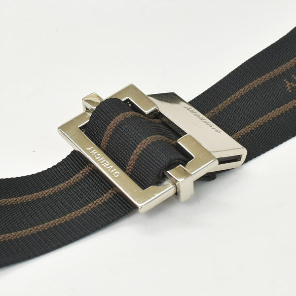 極美品 Givenchy ジバンシー ４Gロゴ ナイロン 2WAY トートバッグ SI0063 ブラウン ナイロン レザー シルバー金具 中古 4b011395
