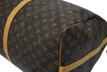 Load image into Gallery viewer, LOUIS VUITTON ルイヴィトン キーポルバンドリエール60 ボストンバッグ M41412 モノグラム PVC ヌメ革 ブラウン 美品 中古 4b011388