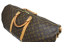 Load image into Gallery viewer, LOUIS VUITTON ルイヴィトン キーポルバンドリエール60 ボストンバッグ M41412 モノグラム PVC ヌメ革 ブラウン 美品 中古 4b011388