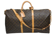 Load image into Gallery viewer, LOUIS VUITTON ルイヴィトン キーポルバンドリエール60 ボストンバッグ M41412 モノグラム PVC ヌメ革 ブラウン 美品 中古 4b011370