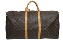Load image into Gallery viewer, LOUIS VUITTON ルイヴィトン キーポルバンドリエール60 ボストンバッグ M41412 モノグラム PVC ヌメ革 ブラウン 美品 中古 4b011370