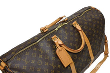 Load image into Gallery viewer, LOUIS VUITTON ルイヴィトン キーポルバンドリエール60 ボストンバッグ M41412 モノグラム PVC ヌメ革 ブラウン 美品 中古 4b011370