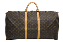 Load image into Gallery viewer, 極美品 LOUIS VUITTON ルイヴィトン キーポル60 ボストンバッグ M41422 モノグラム PVC レザー ブラウン 中古 4b011371