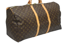 Load image into Gallery viewer, 極美品 LOUIS VUITTON ルイヴィトン キーポル60 ボストンバッグ M41422 モノグラム PVC レザー ブラウン 中古 4b011371