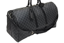 Load image into Gallery viewer, 極美品 LOUIS VUITTON ルイヴィトン キーポルバンドリエール55 ボストンバッグ N41413 ダミエグラフィット ブラック 中古 4b011406