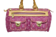 Load image into Gallery viewer, LOUIS VUITTON ルイヴィトン ネオスピーディ ハンドバッグ M95214 モノグラムデニム ゴールド金具 ピンク 美品 中古 4b011410