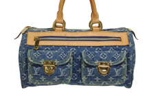 Load image into Gallery viewer, LOUIS VUITTON ルイヴィトン ネオスピーディ ハンドバッグ M95019 モノグラム デニム インディゴブルー ゴールド金具 美品 中古 4b011404