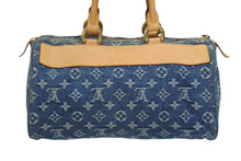 Load image into Gallery viewer, LOUIS VUITTON ルイヴィトン ネオスピーディ ハンドバッグ M95019 モノグラム デニム インディゴブルー ゴールド金具 美品 中古 4b011404