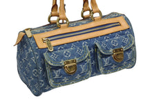 Load image into Gallery viewer, LOUIS VUITTON ルイヴィトン ネオスピーディ ハンドバッグ M95019 モノグラム デニム インディゴブルー ゴールド金具 美品 中古 4b011404