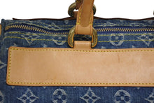 Load image into Gallery viewer, LOUIS VUITTON ルイヴィトン ネオスピーディ ハンドバッグ M95019 モノグラム デニム インディゴブルー ゴールド金具 美品 中古 4b011404