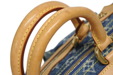 Load image into Gallery viewer, LOUIS VUITTON ルイヴィトン ネオスピーディ ハンドバッグ M95019 モノグラム デニム インディゴブルー ゴールド金具 美品 中古 4b011404