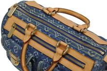 Load image into Gallery viewer, LOUIS VUITTON ルイヴィトン ネオスピーディ ハンドバッグ M95019 モノグラム デニム インディゴブルー ゴールド金具 美品 中古 4b011404