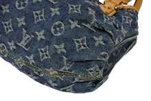 Load image into Gallery viewer, LOUIS VUITTON ルイヴィトン プリーティ ハンドバッグ M95020 モノグラム デニム レザー ブルー ゴールド金具 美品 中古 4b011416