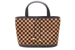 極美品 LOUIS VUITTON ルイヴィトン ダミエソバージュ インパラ ハンドバッグ M92133 ハラコ レザー ゴールド金具 中古 4b011422